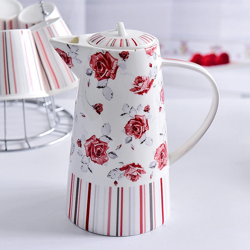 Fancy ceramic Korea tea cup set for household