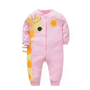 Wholesale top sale knitted baby girl romper cute design animal motifs pattern newborn clothes long sleeve jumpsuit