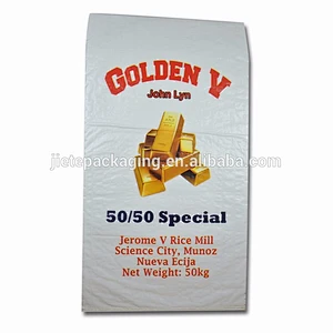 Factory sale plastic pp woven rice cooking bag for agricultural packing 50kg