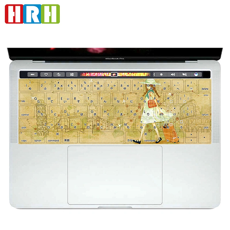 Original Design tpu japanese keyboard Cover Skin for MacBook Pro 13 15 Retina Touch Bar