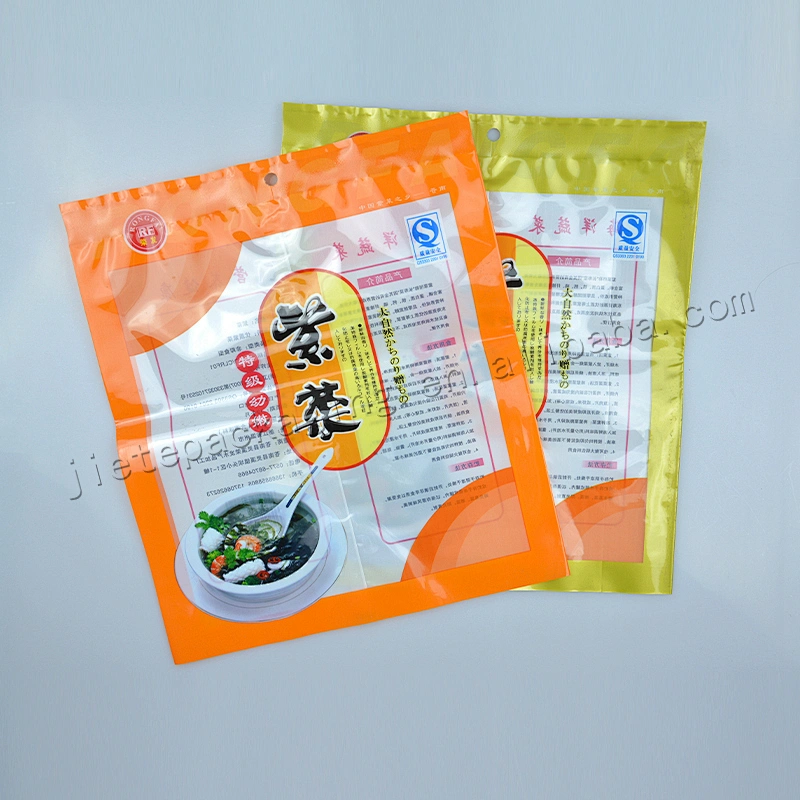 Customized pe plastic vacuum food packaging bag for snack