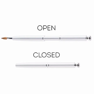 Professional custom logo makeup brush retractable mini lip brush for makeup