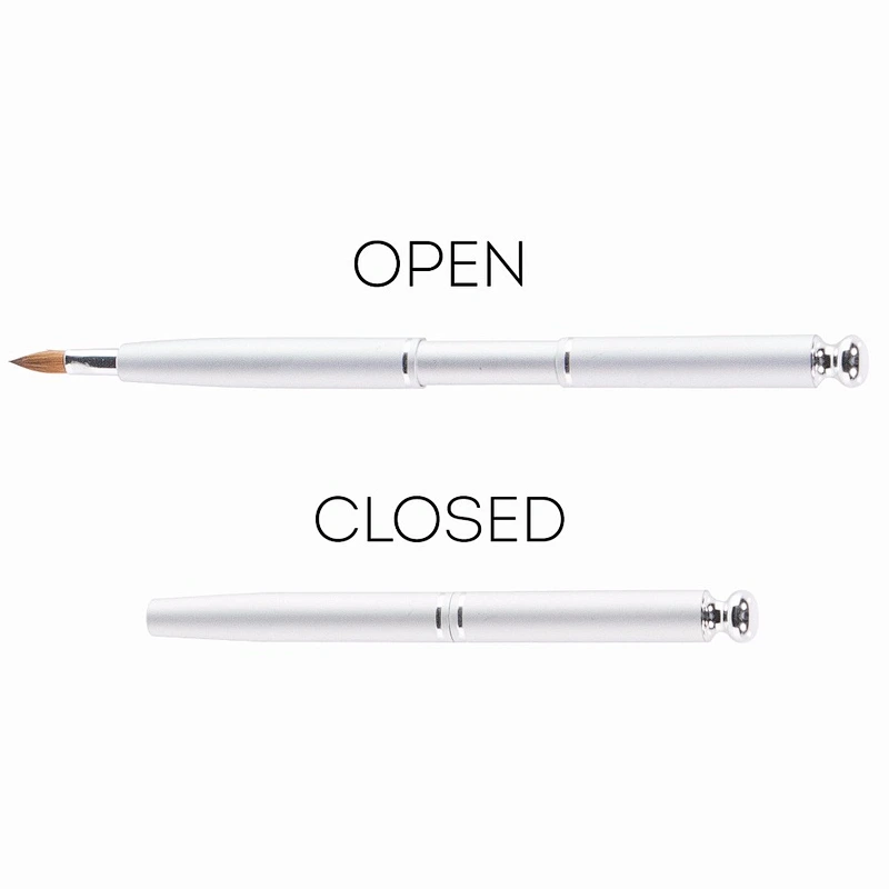 Professional custom logo makeup brush retractable mini lip brush for makeup