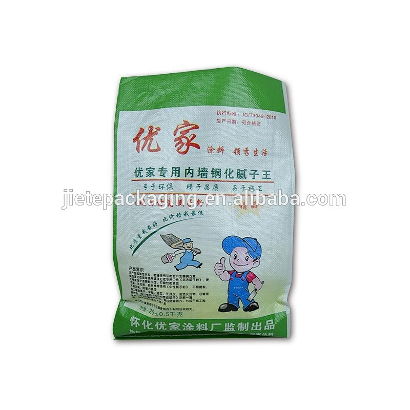 Industrial and building use binding mortar packing bag pp woven self-seal bag for packaging mortar,cement,putty 25kg