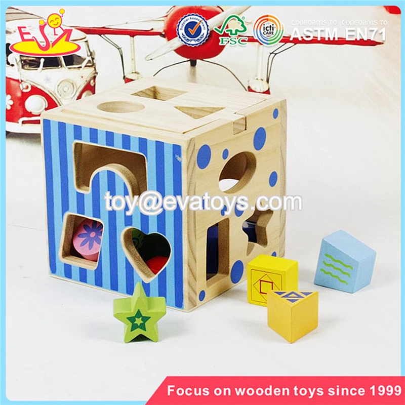 wholesale cheap children wooden educational toys funny shape blocks kids wooden educational toys W12D067