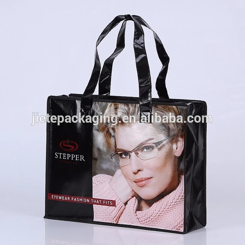 recycled custom promotional pp laminated non woven fabric shopping tote bag