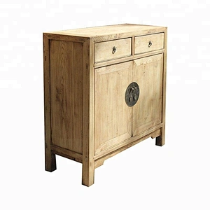 chinese antique reproduction oriental natural wood living room buffet furniture