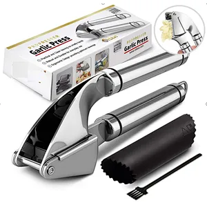 high quality professional industrial manual stainless steel garlic press