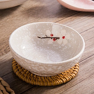 Bone china tableware plate hand-painted flower dish