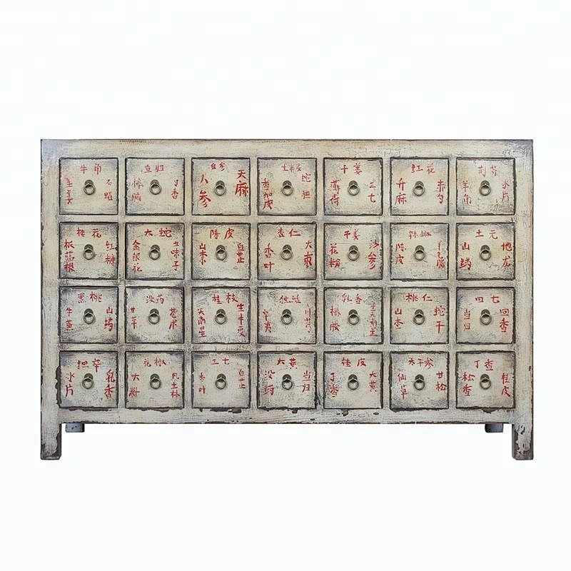 beijing Chinese antique medicine cabinet wood distressed furniture