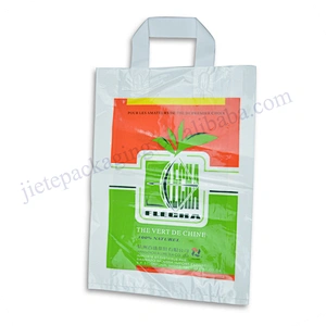 Customized logo printed ldpe and hdpe plastic shopping carry bag for promotion and market
