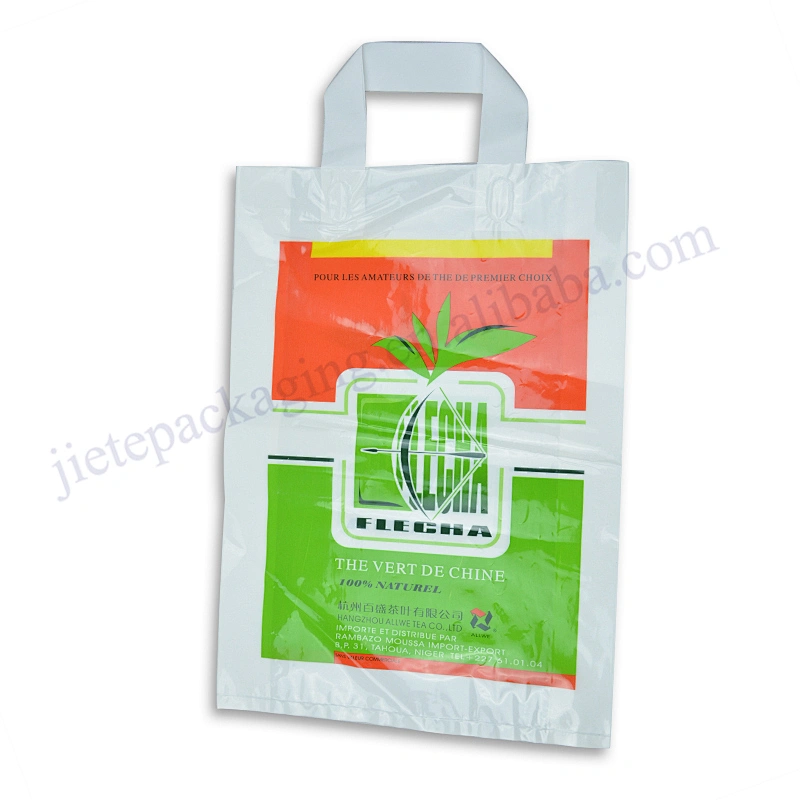 Customized logo printed ldpe and hdpe plastic shopping carry bag for promotion and market