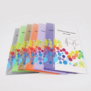 Wholesale Cheap Good Quality Plain PE Single layer protection Round Tablecloth