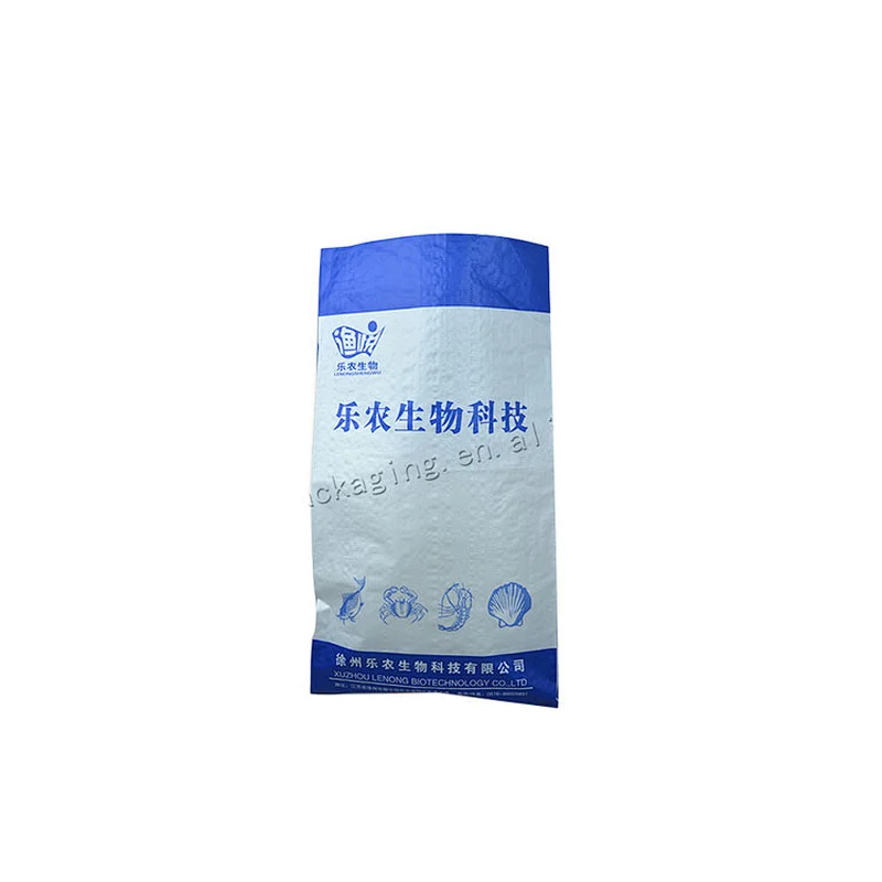 Customized white plastic pp laminated woven fertilizer packaging bag with lining