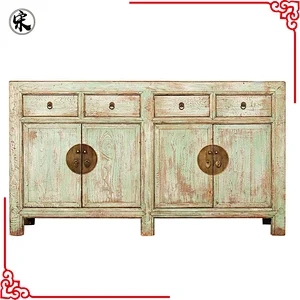 beijing chinese antique reproduction shabby chic distressed storage buffet furniture