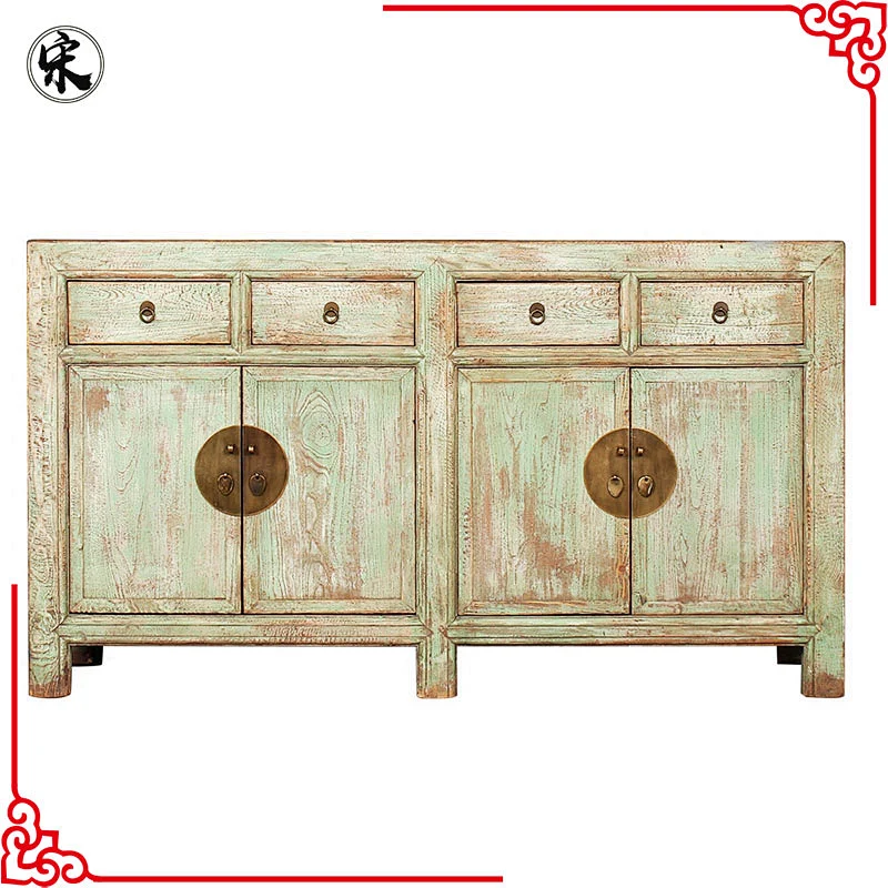 beijing chinese antique reproduction shabby chic distressed storage buffet furniture
