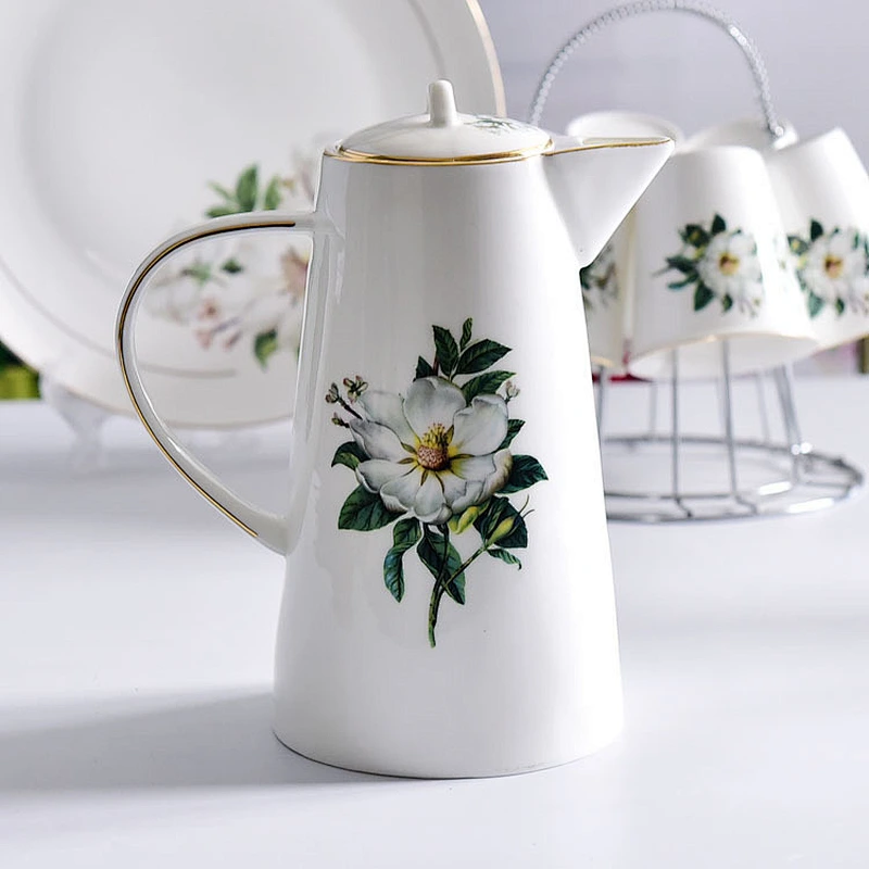 European creative bone china ceramic water set heat-resistant tea set wedding gift