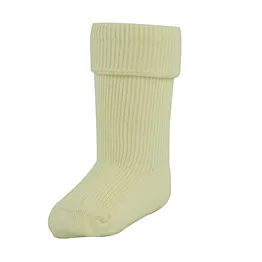 100% Full Colored Cotton Children Baby Knee High Turn Over Socks