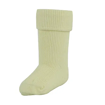 100% Full Colored Cotton Children Baby Knee High Turn Over Socks