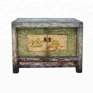 wholesale antique distressed rustic reclaimed wood painted storage furniture