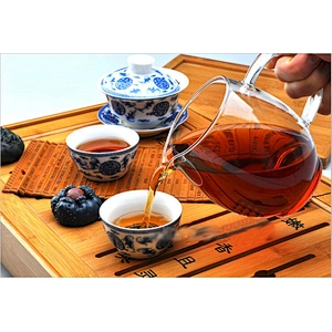 High borosilicate quality fire heating glass teapot 9oz for office