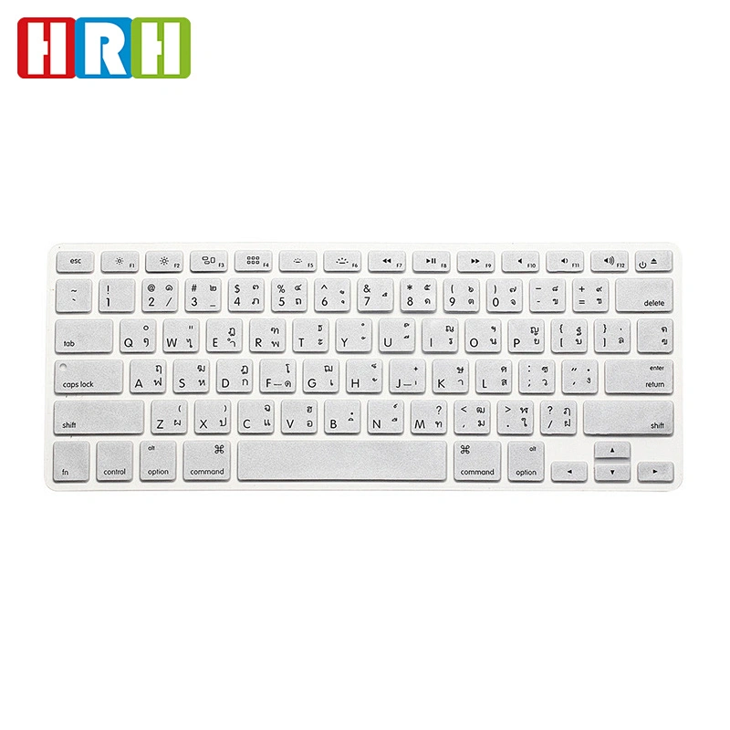 China Silicone Skin keyboard protector For Macbook laptop thai keyboard Cover For Macbook Air 13 laptop English Version