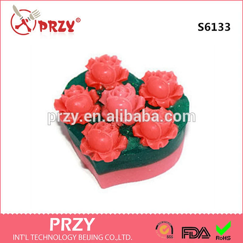 Gift soap Roses Heart Original Gift Silicone handmadesoap molds for decoration