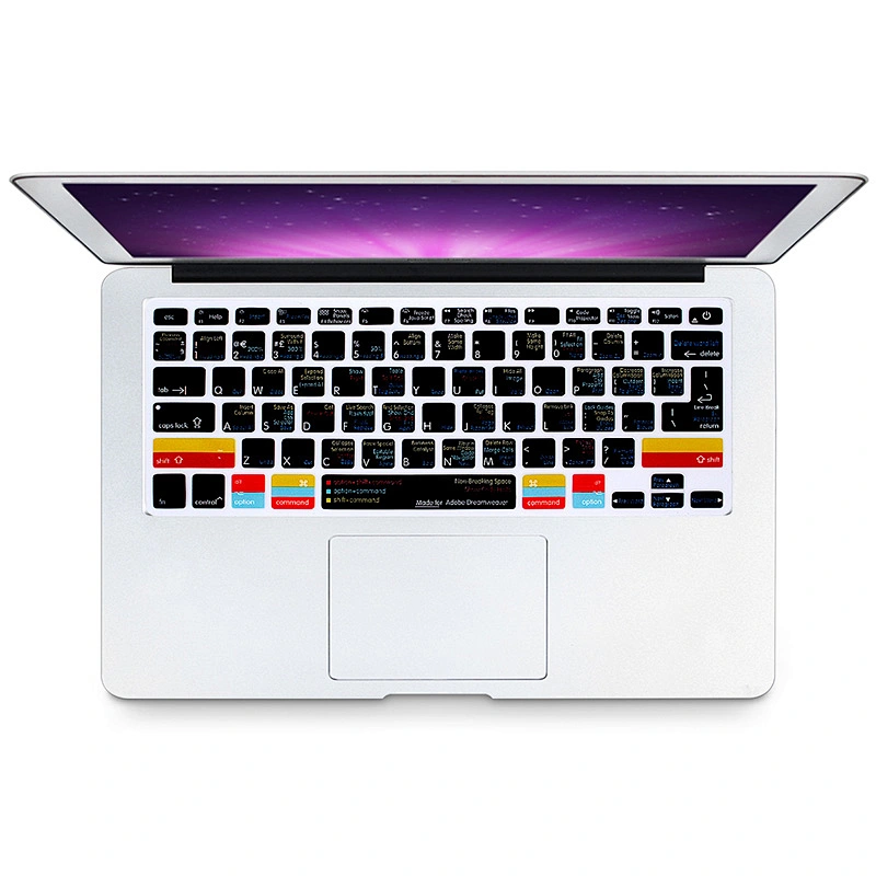 Hot Selling Dreamweaver Shortcuts Laptop Skin custom computer dust cover For Mac mac book pro laptop computer
