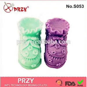 Baby shoes shape silicone molds decorative concrete mold