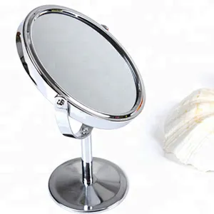 2018 Professional Cosmetic Mirror Double Sided 3X Magnifying Oval Free Standing Small Makeup Mirror