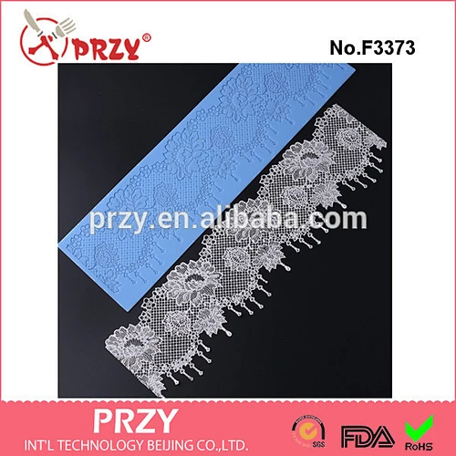 F3373 silicone barking mold lace mat cake decoration mold