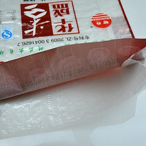 Superior quality transparent plastic laminated pp woven 25kg basmati rice packaging bag