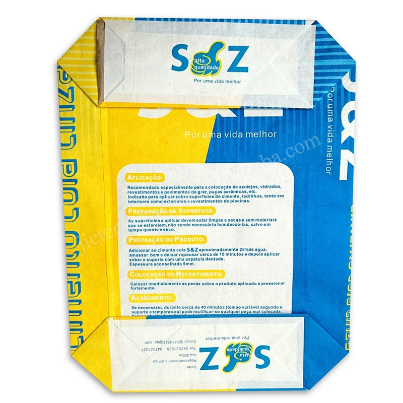 Hot sale Muti-layer sack kraft paper plastic cement Bag 25kg for wall putty powder,mortar,tile adhesive