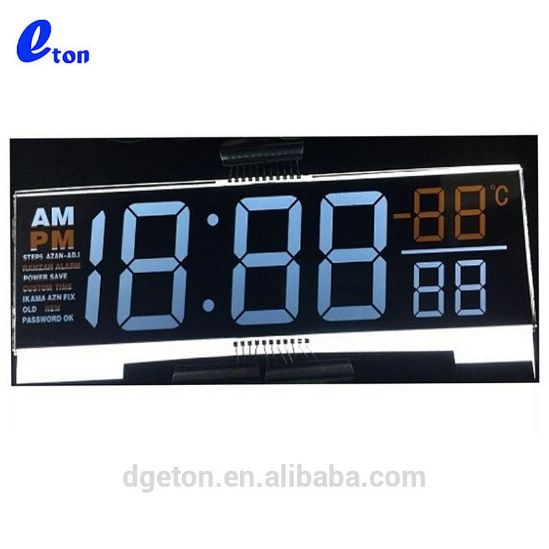 Monochrome custom segment LCD display for energy meter