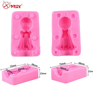 3D Boy Girl Angel Silicone Candle Mold Fondant Cake Decorating Mould Baby Silicone Soap Molds