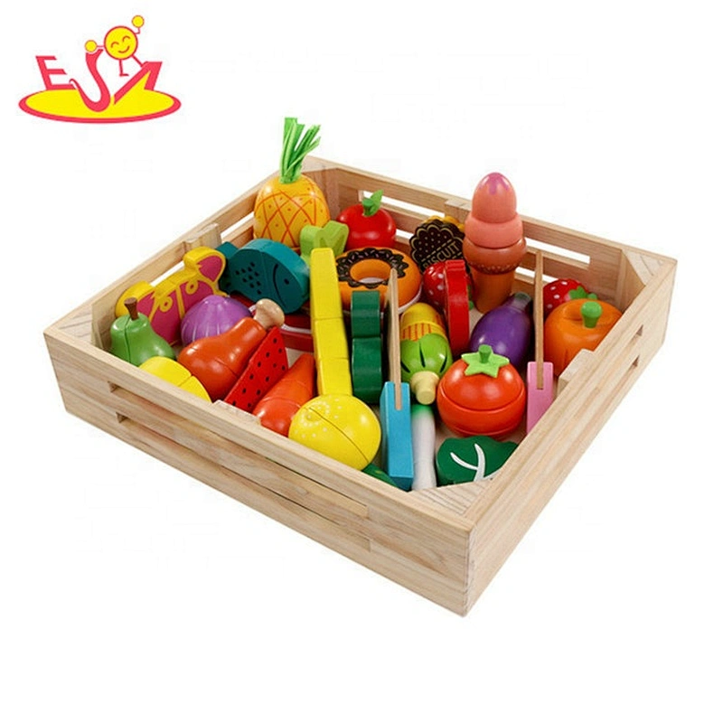 New hottest simulation pretend play wooden cutting fruit toy for kids W10B280