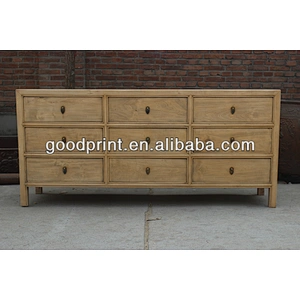 chinhese antique wooden furniture 9 drawer cabinet