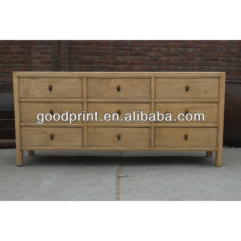 chinhese antique wooden furniture 9 drawer cabinet