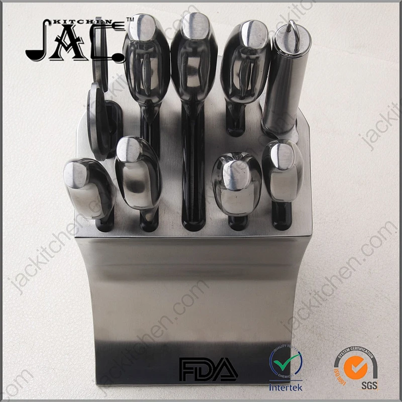 Stainless Steel Butcher Knife Set include Acrylic Stand