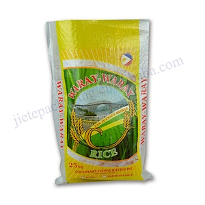 laminated and printing on pp woven rice packing bag 50kg hiqh quality plastic bag of rice
