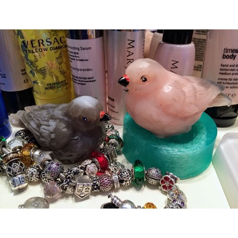 3D Bird sparrow Handmade DIY Animals Soap Silicone molds for candle aroma stone baking molds