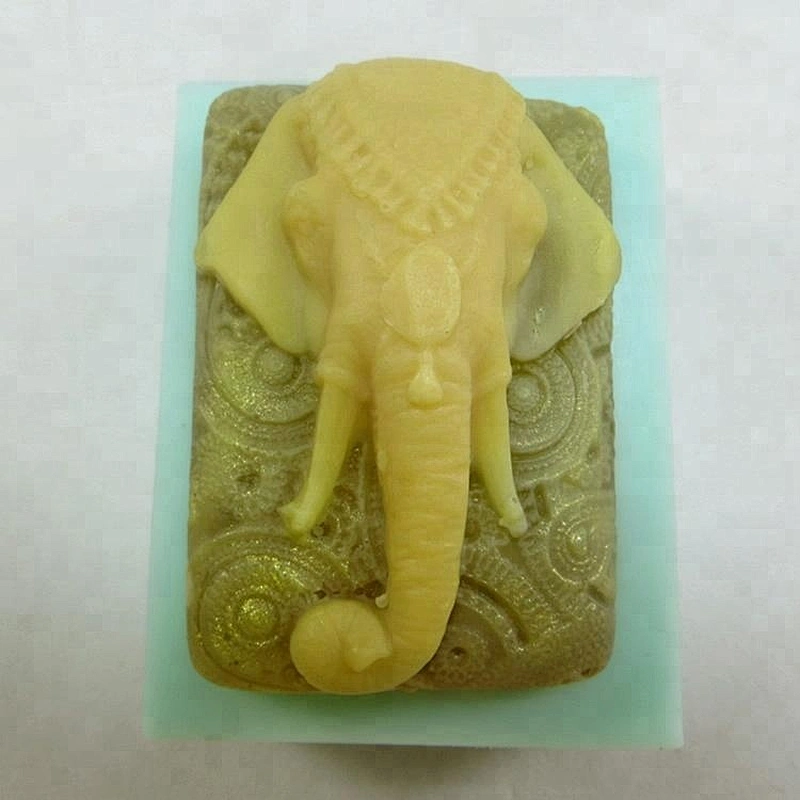 QT0030 animals Soap molds Indian Thai elephant Candle mold aroma stone silicone mould
