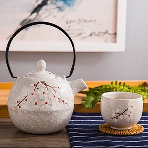 Wholesale Customized Ceramic Wholesale Customized Ceramic High Quality Porcelain Simple Kettle Cup Set for Water Drinking