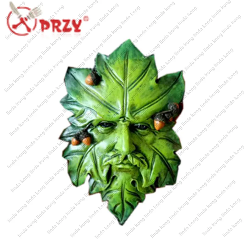 PRZY 3D Leaves soap Mold silicone man Face shaped green leaf Silicone soap molds