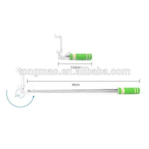 Universal Mini Pocket Size Cable Control Monopod Selfie Stick