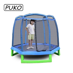 TX-B7116 Kids Park Hexagon Gymnastic Trampoline With Safety Net