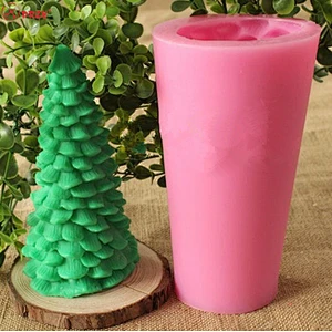Factory price Christmas tree mold Candles silicone Soap mould christmas candle silicone molds