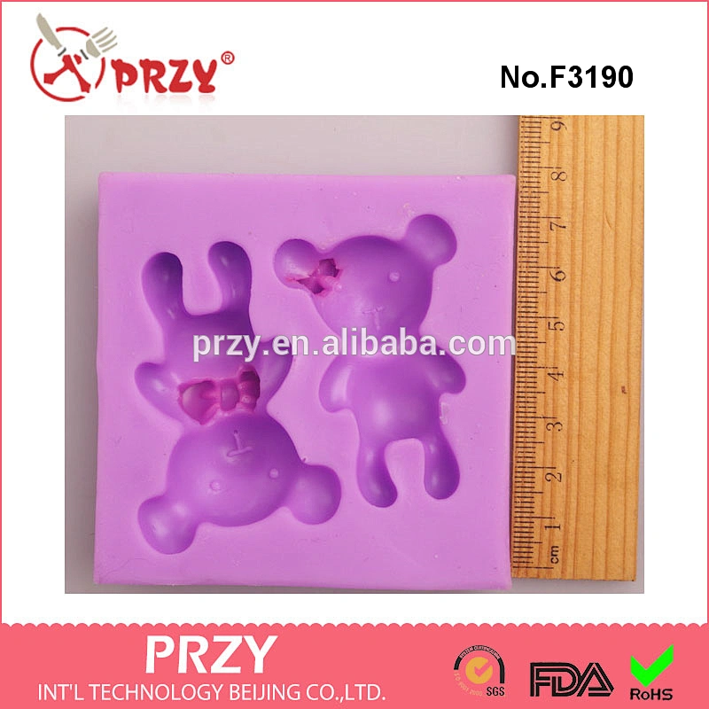 F3190 Winnie the couple handmade chocolate mold silicone mold baking tools kitchen