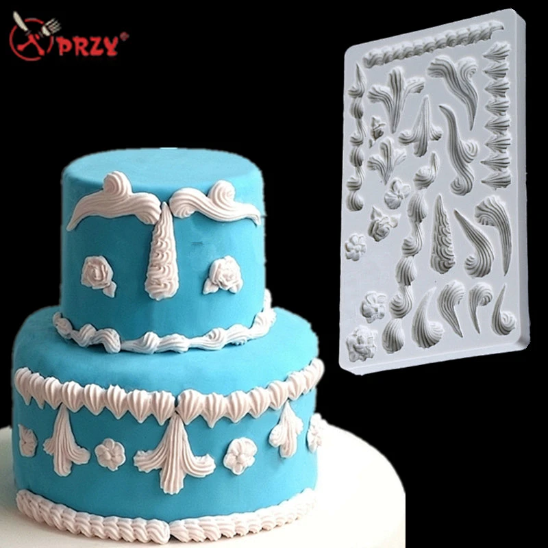 New fondant mold Silicone decorative Cake mould Royal Sugar Dry Pez decorative silicone molds