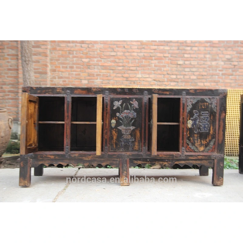 Chinese antique original cabinet with carving